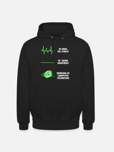 Computer Technician Funny Computer Technician - Unisex Hoodie - Schwarz