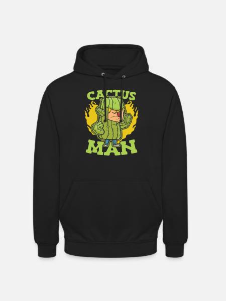 Jardin de cactus - Sweat-shirt à capuche unisexe - noir