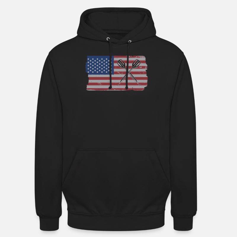 Joueur de fléchettes Fléchettes - Sweat-shirt à capuche unisexe - noir