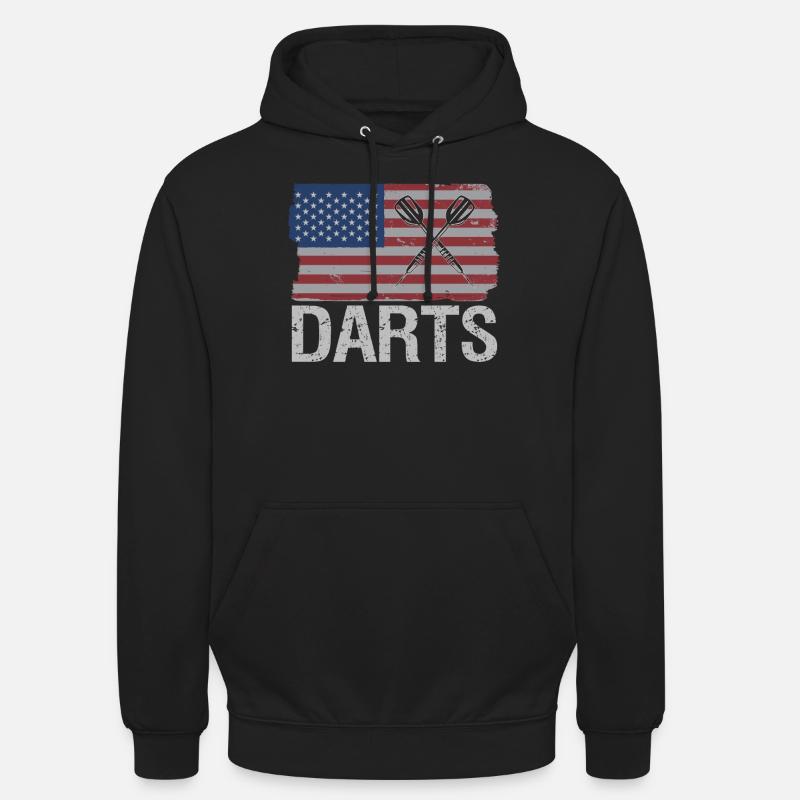 Joueur de fléchettes Fléchettes - Sweat-shirt à capuche unisexe - noir