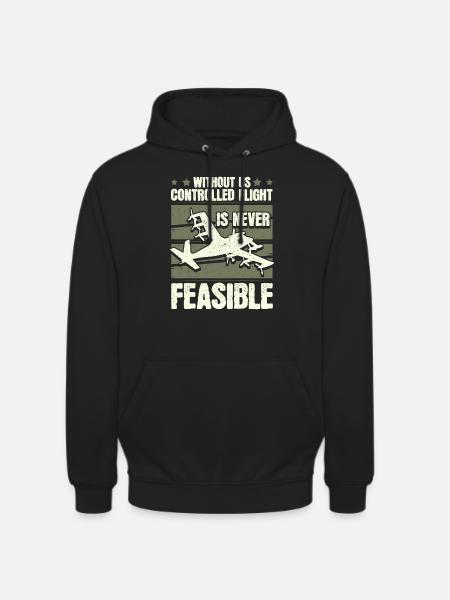 Mécanicien d’aéronefs - Sweat-shirt à capuche unisexe - noir