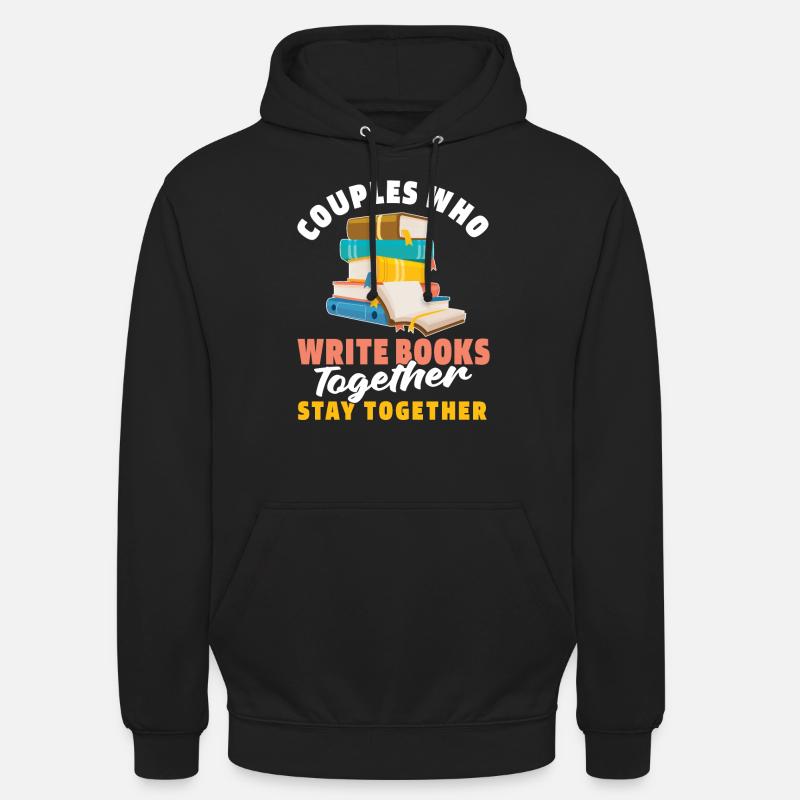 Écrivain Auteur Couple - Sweat-shirt à capuche unisexe - noir