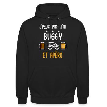 je peux pas buggy - Sweat-shirt à capuche unisexe - noir - Devant - Alina (178cm) & Michal (187cm)