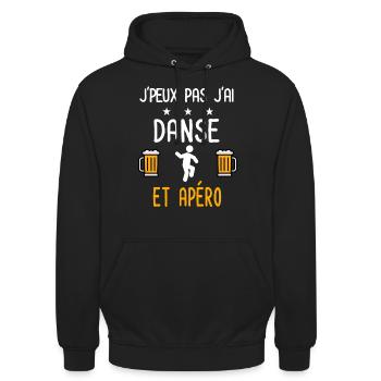 je peux pas danse - Sweat-shirt à capuche unisexe - noir - Devant - Alina (178cm) & Michal (187cm)