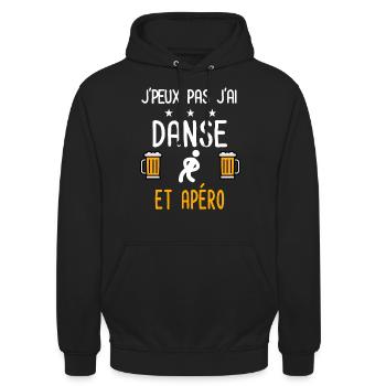 je peux pas danse music - Sweat-shirt à capuche unisexe - noir - Devant - Alina (178cm) & Michal (187cm)