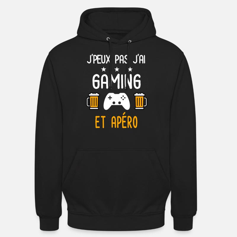 je peux pas gaming - Sweat-shirt à capuche unisexe - noir