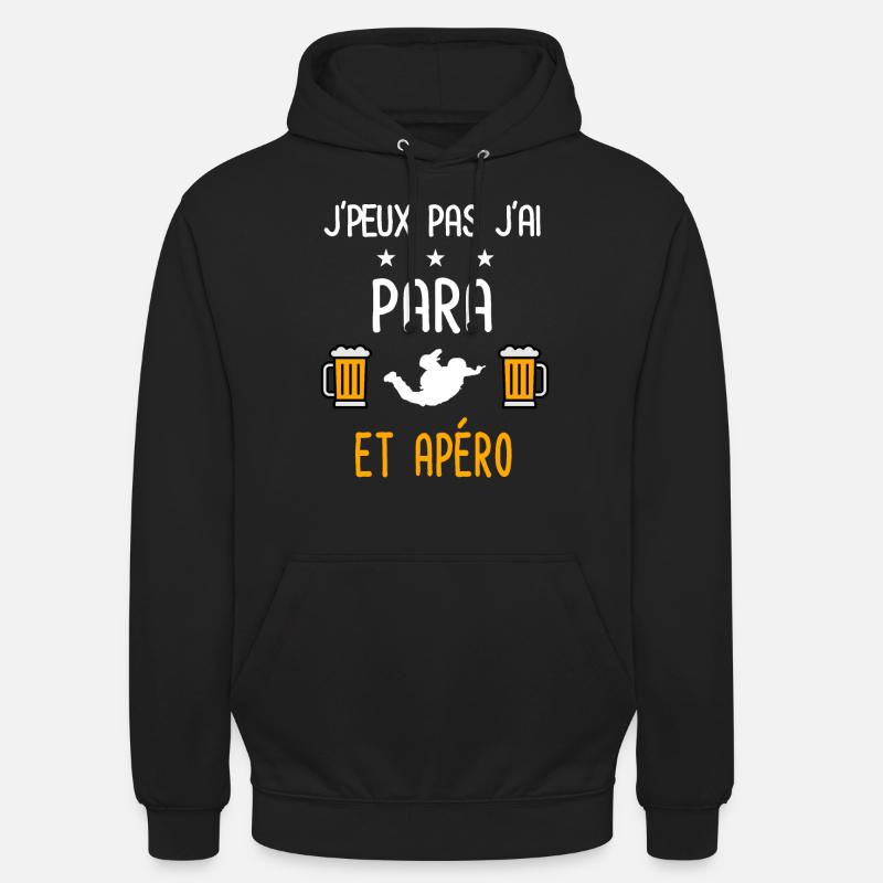 je peux pas para - Sweat-shirt à capuche unisexe - noir