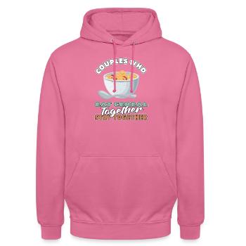 Breakfast Muesli Cereal Couple - Unisex Hoodie - pink - Front - Alina (178cm) & Michal (187cm)