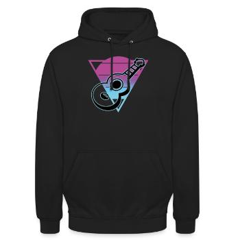 Ukuleles Vitage - Unisex Hoodie - black - Front - Alina (178cm) & Michal (187cm)
