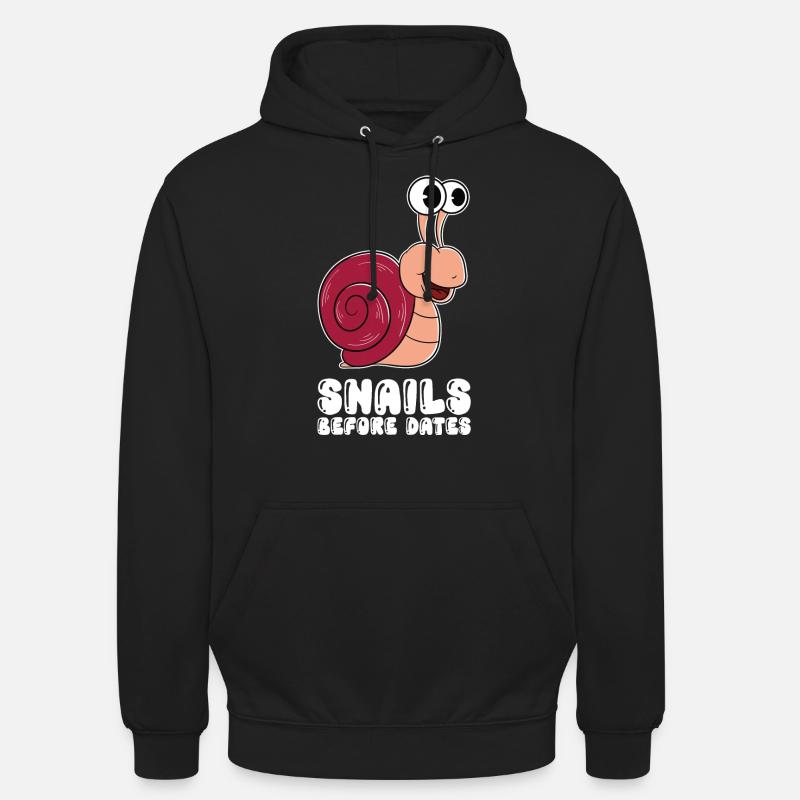 Escargots avant les dates - Sweat-shirt à capuche unisexe - noir