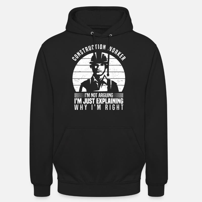 Ouvrier du bâtiment - Sweat-shirt à capuche unisexe - noir