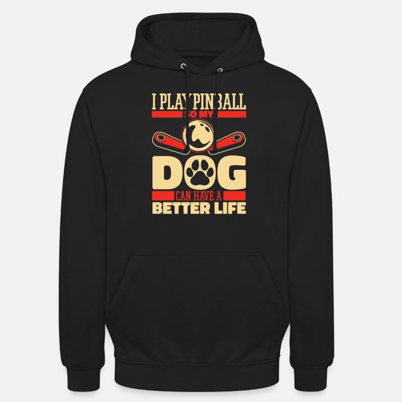 Chien de flipper - Sweat-shirt à capuche unisexe - noir