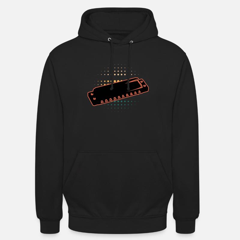 Harmonica - Sweat-shirt à capuche unisexe - noir