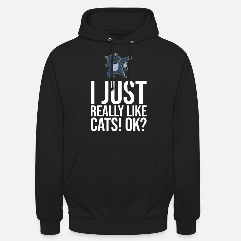 Dabbing Cat Funny Cat - Sweat-shirt à capuche unisexe - noir
