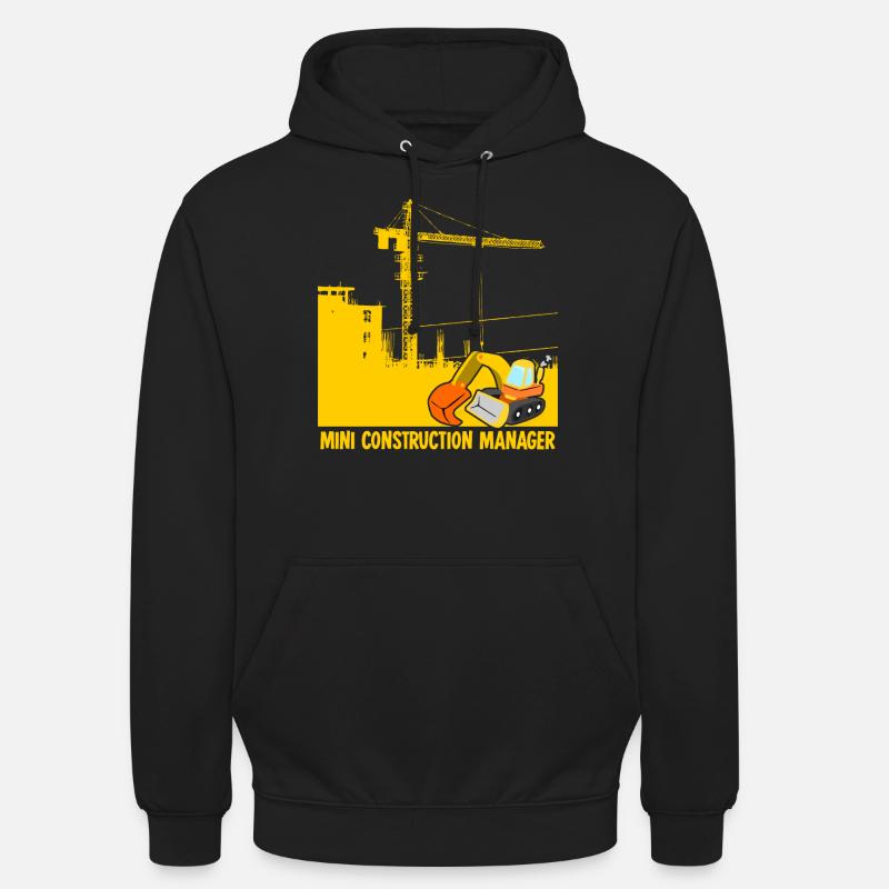 Bagger Baustelle Bauleiter Baggerfahrer - Unisex Hoodie - Schwarz
