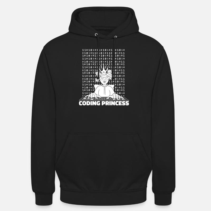 Développeur Coder Programmeur Princess - Sweat-shirt à capuche unisexe - noir