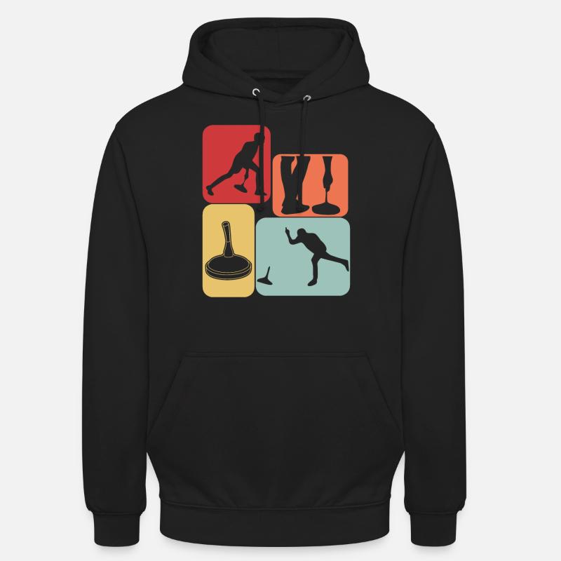 Curling Retro Curling - Sweat-shirt à capuche unisexe - noir