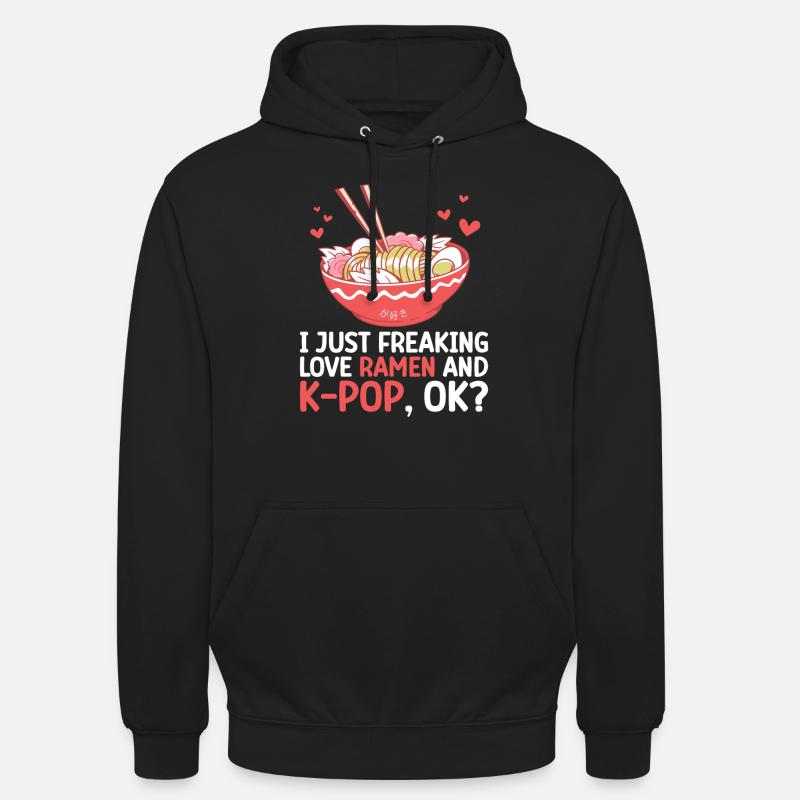 Ramen K-Pop - Sweat-shirt à capuche unisexe - noir