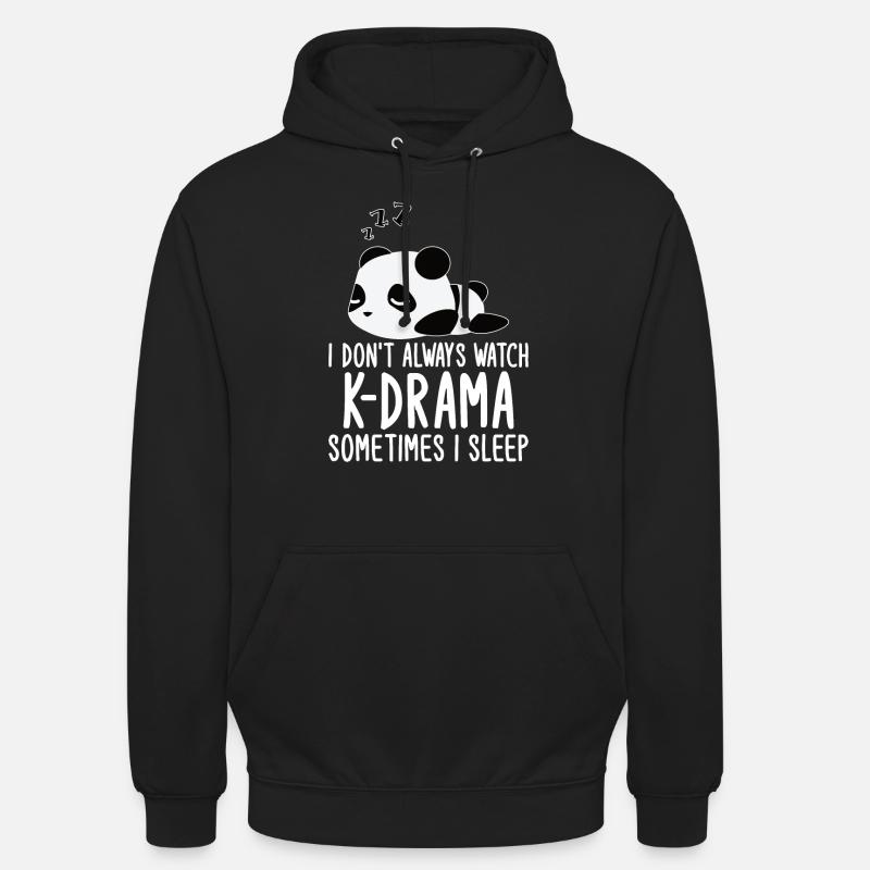 Panda K-Drama - Sweat-shirt à capuche unisexe - noir