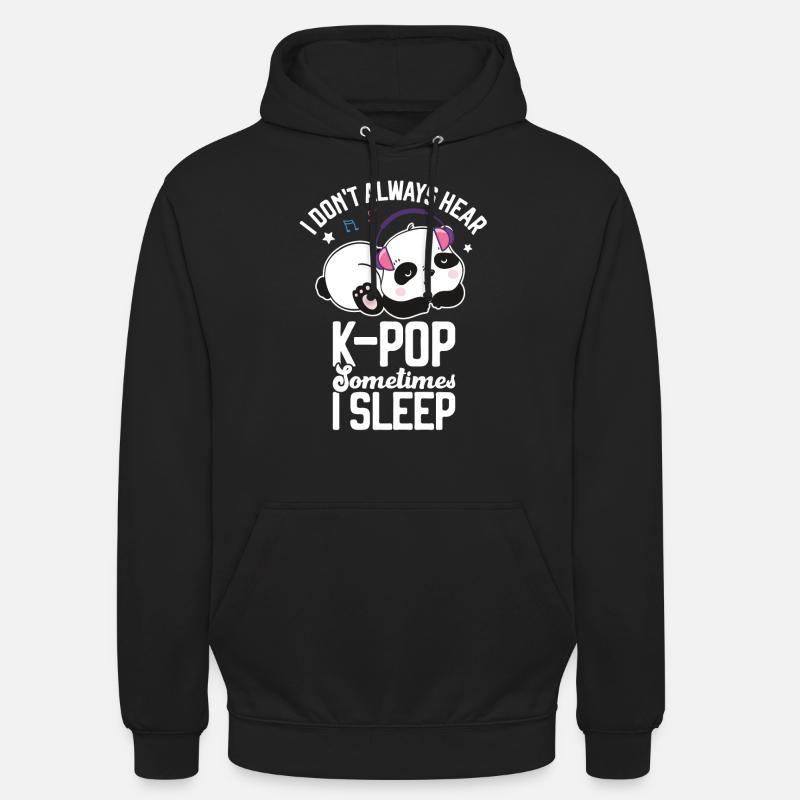 K-Pop Panda - Sweat-shirt à capuche unisexe - noir