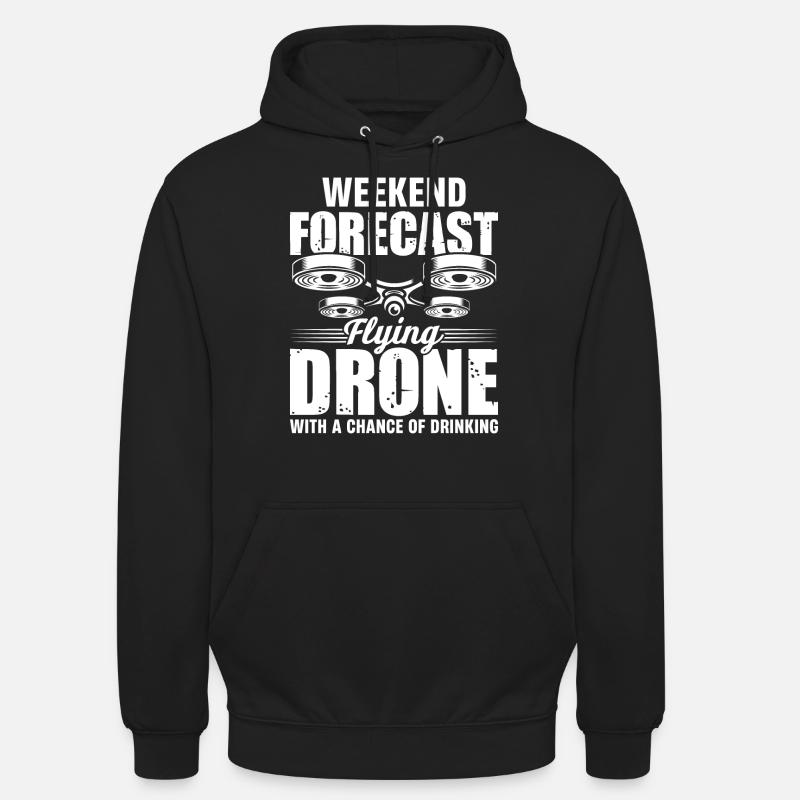 Drones, drones, drones volants - Sweat-shirt à capuche unisexe - noir
