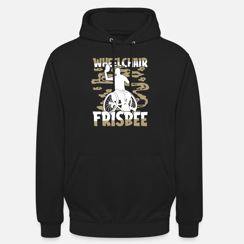 Frisbee Fauteuil roulant - Sweat-shirt à capuche unisexe - noir