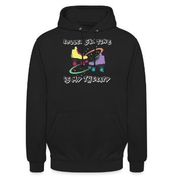 Roller - Sweat-shirt à capuche unisexe - noir - Devant - Alina (178cm) & Michal (187cm)