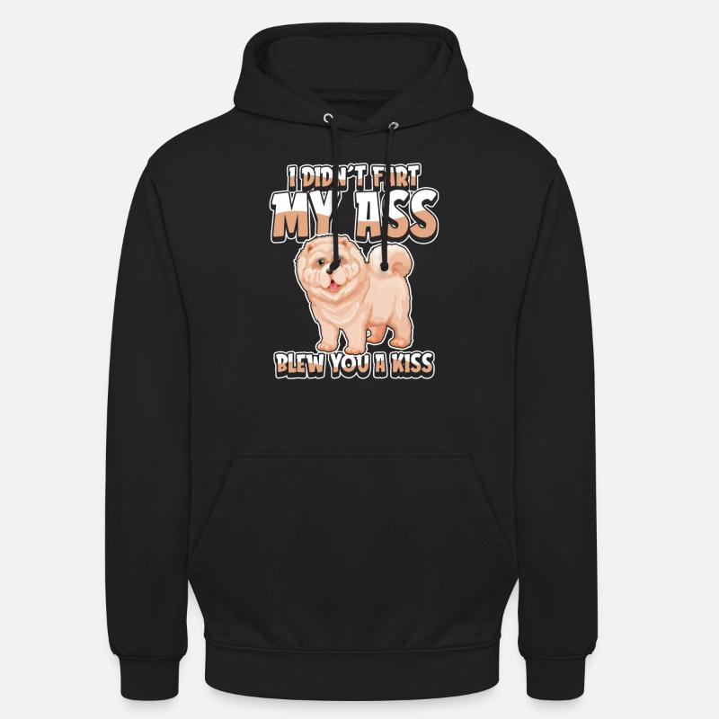 Chow Chow drôle - Sweat-shirt à capuche unisexe - noir