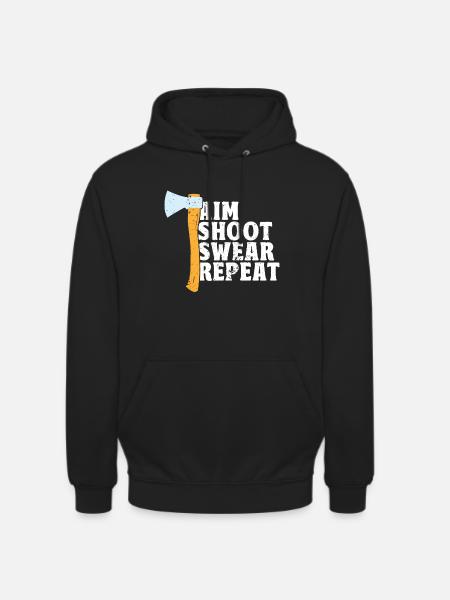 Jeu de lancer de hache - Sweat-shirt à capuche unisexe - noir