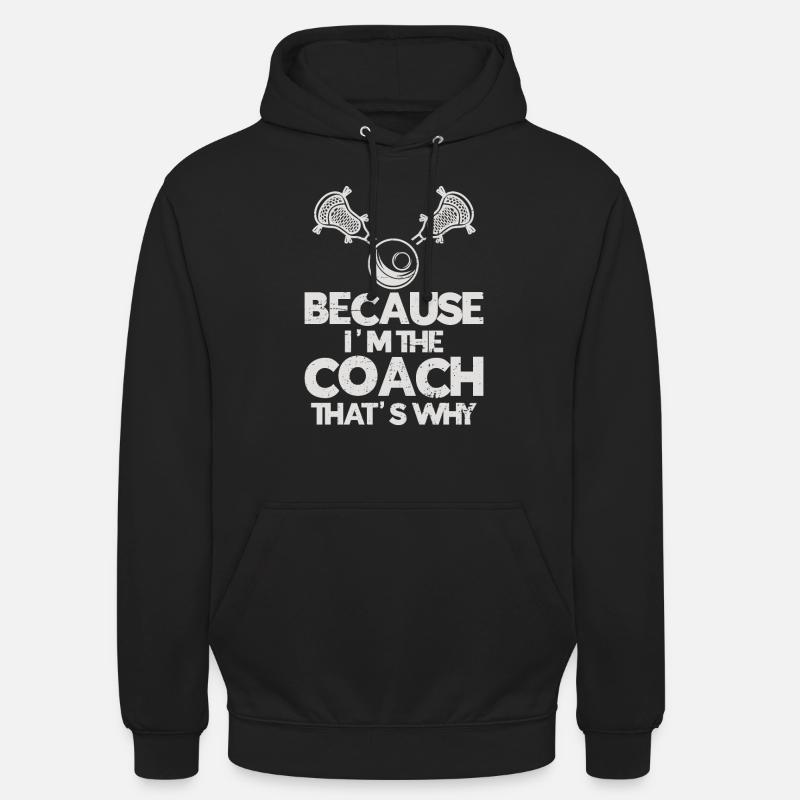 Bâton d’entraîneur de crosse - Sweat-shirt à capuche unisexe - noir