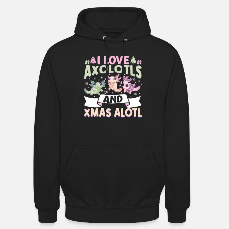 Axolotl Noël - Sweat-shirt à capuche unisexe - noir