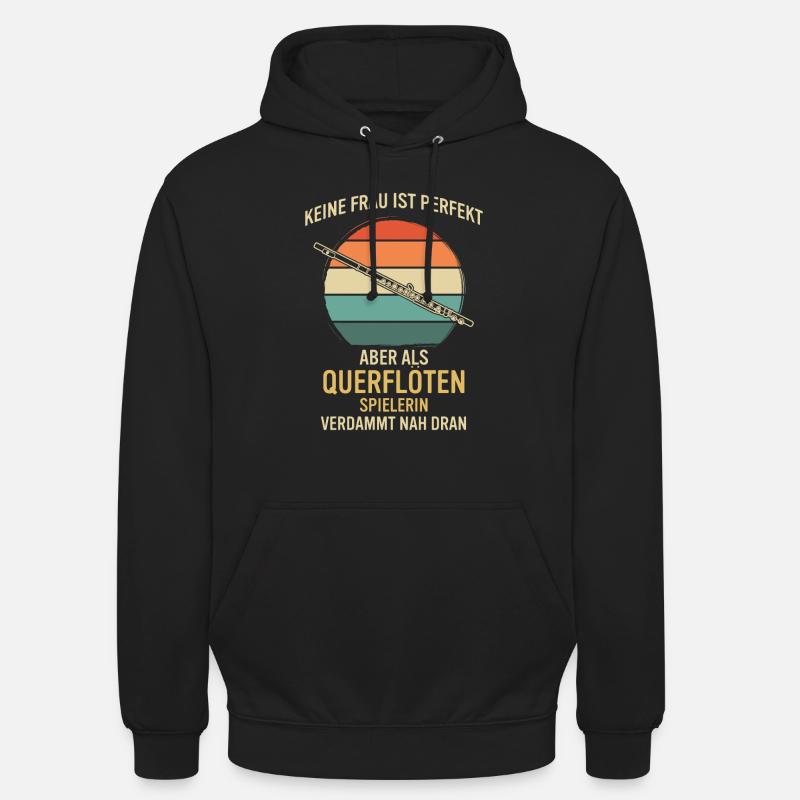 Querflöte Querflötenspieler Querflötist - Unisex Hoodie - Schwarz