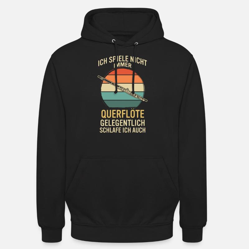 Querflöte Querflötenspieler Querflötist - Unisex Hoodie - Schwarz