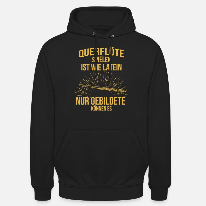 Querflöte Querflötenspieler Querflötist - Unisex Hoodie - Schwarz