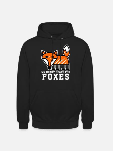 Fuchs Spruch mit Rotfuchs - Unisex Hoodie - Schwarz