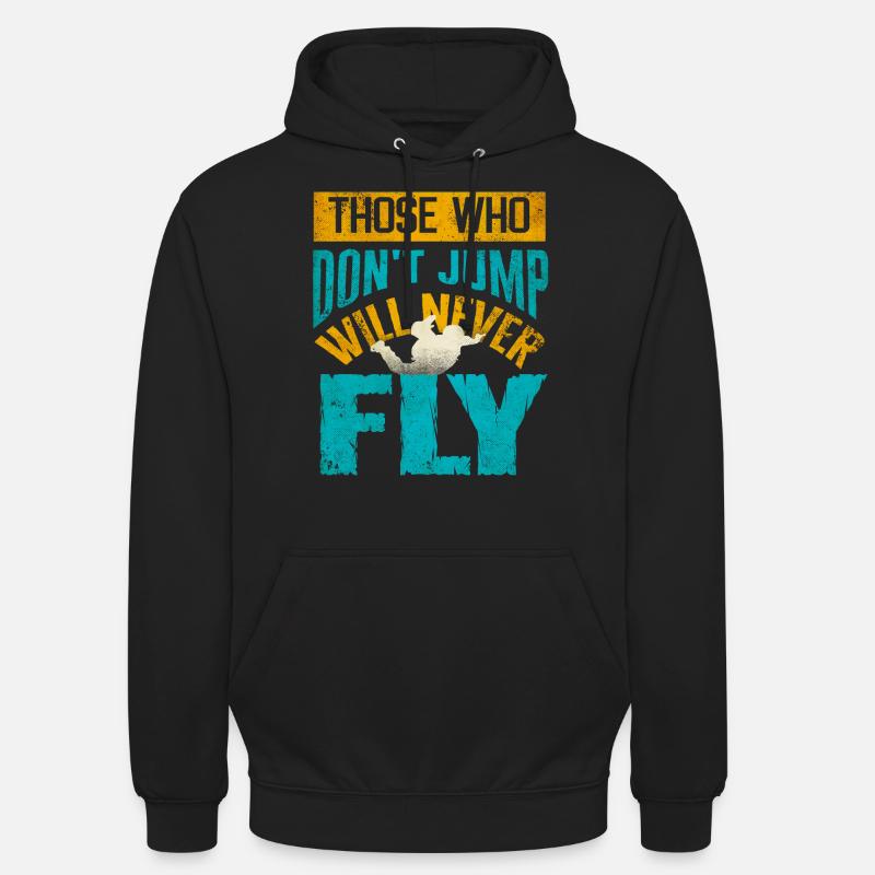 Parachutisme, Parachutisme - Sweat-shirt à capuche unisexe - noir