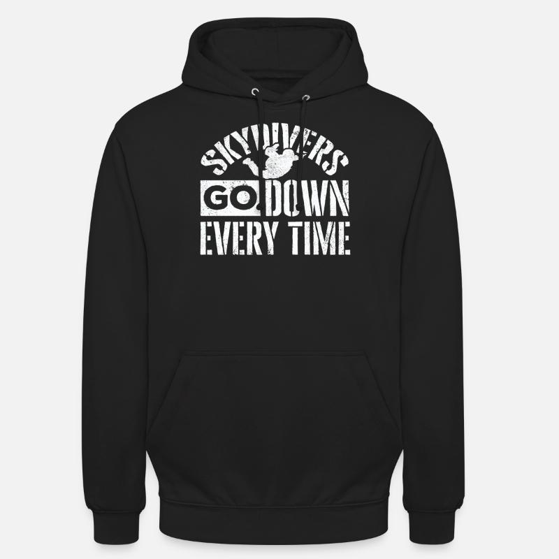 Parachutisme, Parachutisme - Sweat-shirt à capuche unisexe - noir