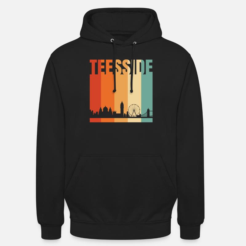 Teesside - Sweat-shirt à capuche unisexe - noir