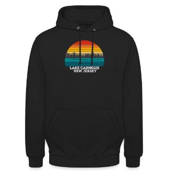Lake Carnegie New Jersey - Unisex Hoodie - Schwarz - Vorne - Alina (178cm) & Michal (187cm)