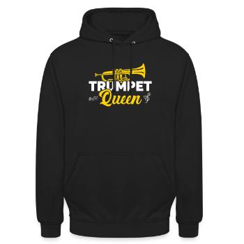 Trompete - Unisex Hoodie - Schwarz - Vorne - Alina (178cm) & Michal (187cm)