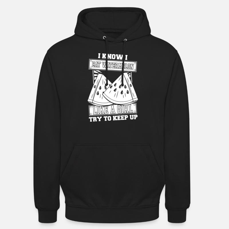 fille pastèque - Sweat-shirt à capuche unisexe - noir