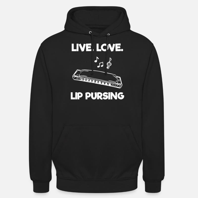 Harmonica player, Harmonica music - Unisex Hoodie - black