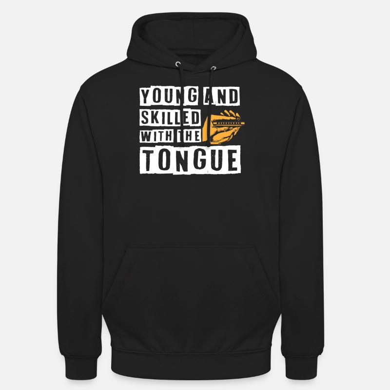 Harmoniciste, Musique d’harmonica - Sweat-shirt à capuche unisexe - noir