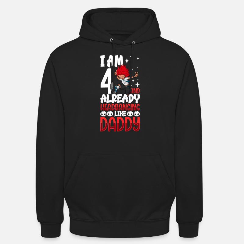 Ich bin 4 - Mädchen Rocker - Unisex Hoodie - Schwarz