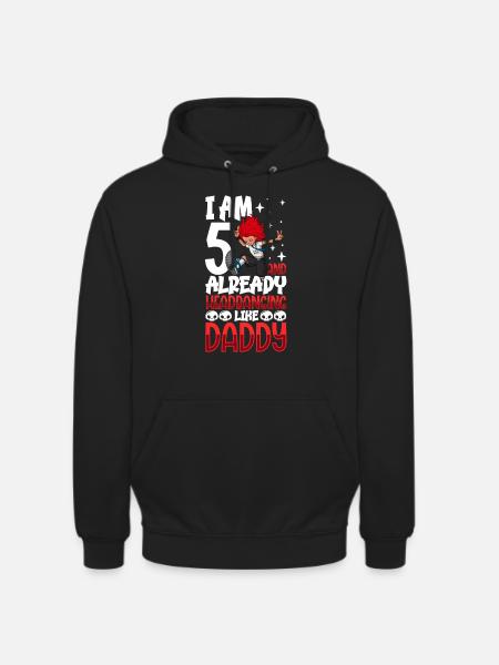 Ich bin 5 - Mädchen Rocker - Unisex Hoodie - Schwarz
