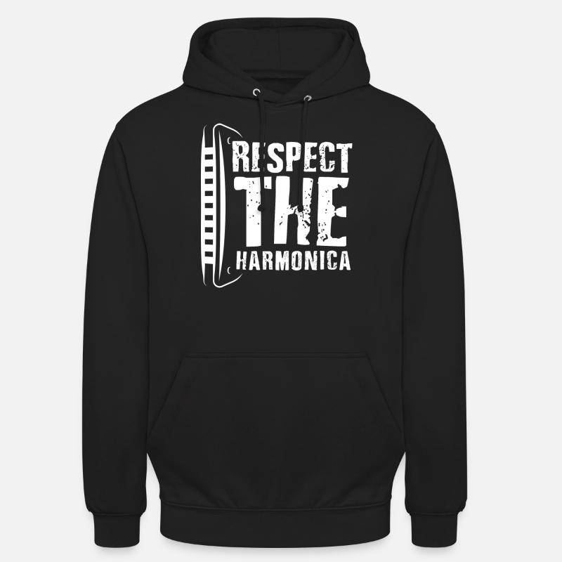 Harmonica player, Unny harmonica Unisex Hoodie