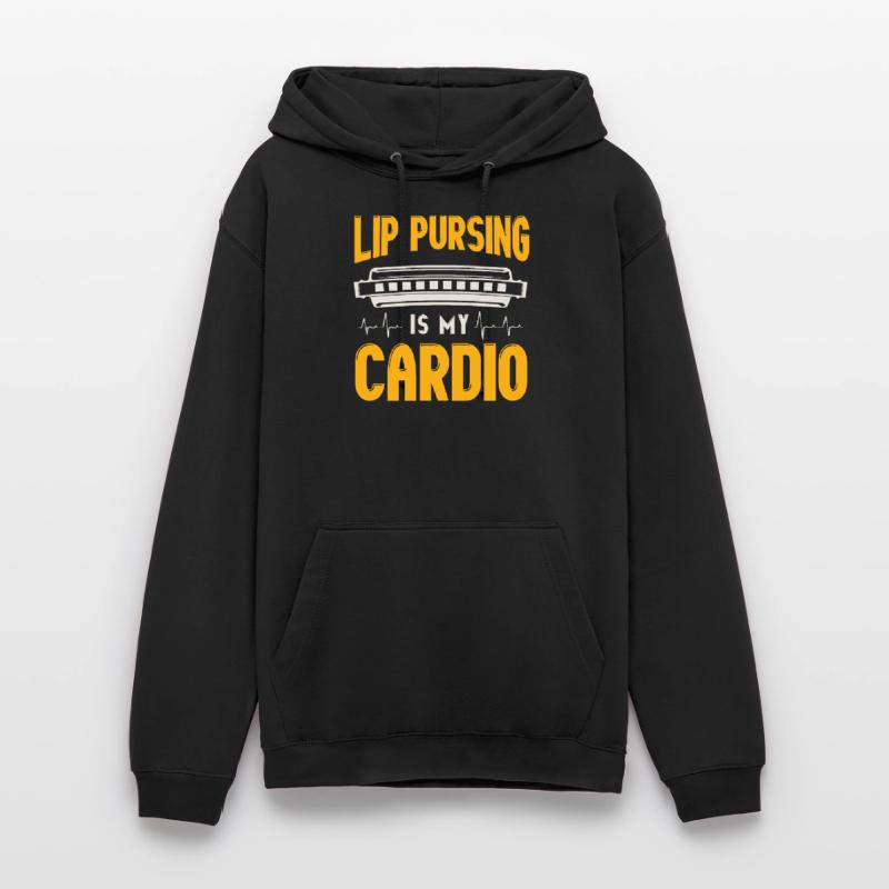 Harmonica player, Unny harmonica Unisex Hoodie