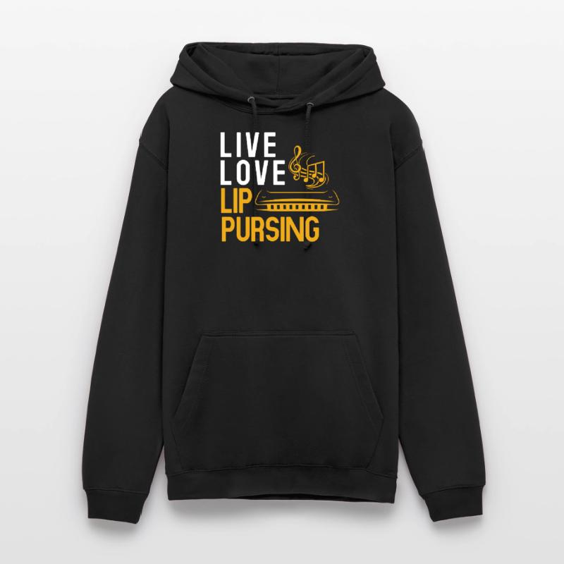 Harmonica player, Unny harmonica Unisex Hoodie