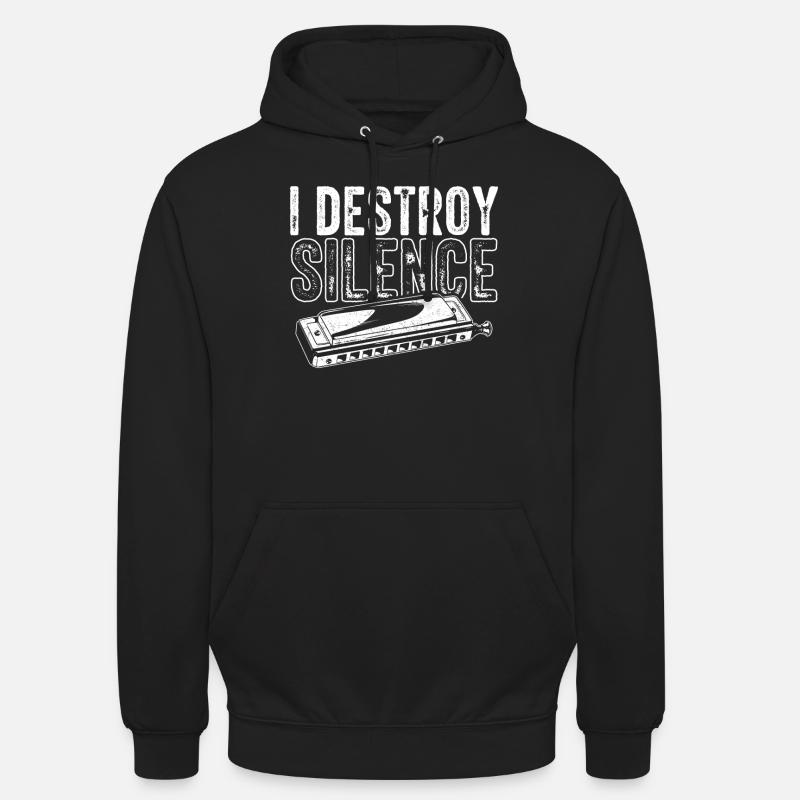 Harmonica player, Unny harmonica - Unisex Hoodie - black