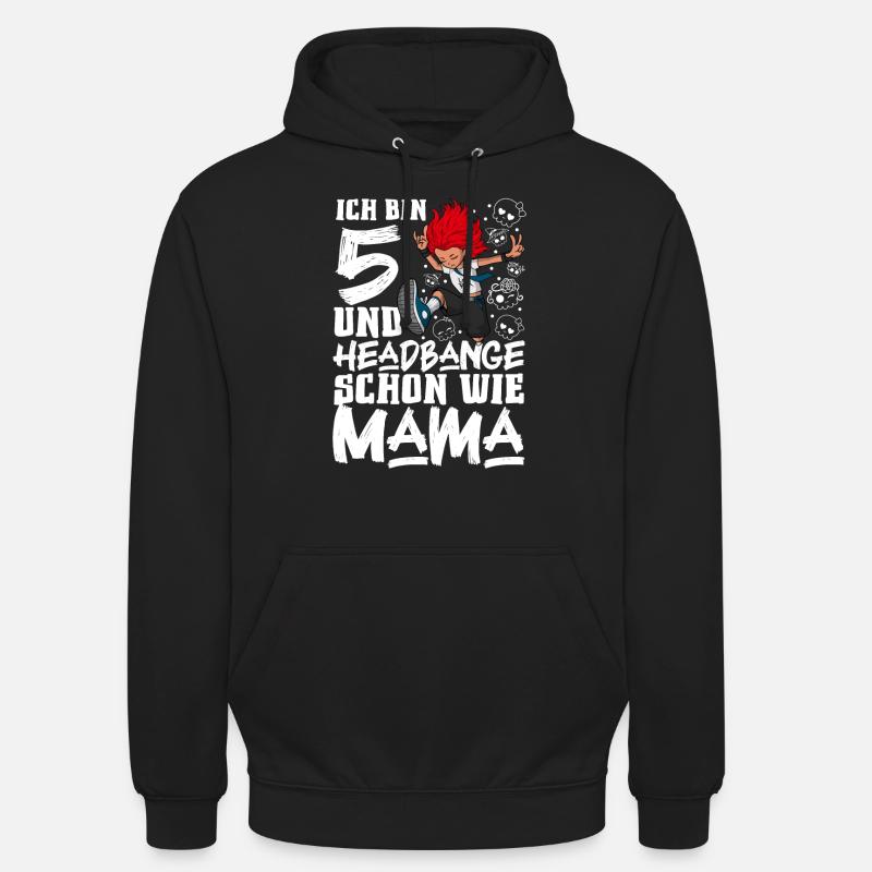 Ich bin 5 - Mädchen Rocker - Unisex Hoodie - Schwarz